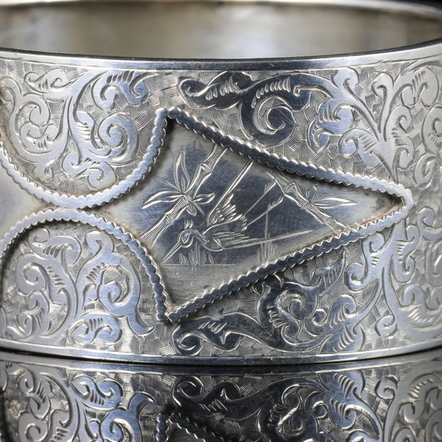 Antique Victorian Silver Bangle Circa 1880