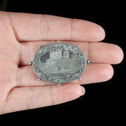 Antique Victorian Silver Brooch Durham Cathedral Dated 1893