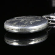 Antique Victorian Silver Locket Collar Circa 1880