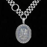 Antique Victorian Silver Locket Collar Dated 1893
