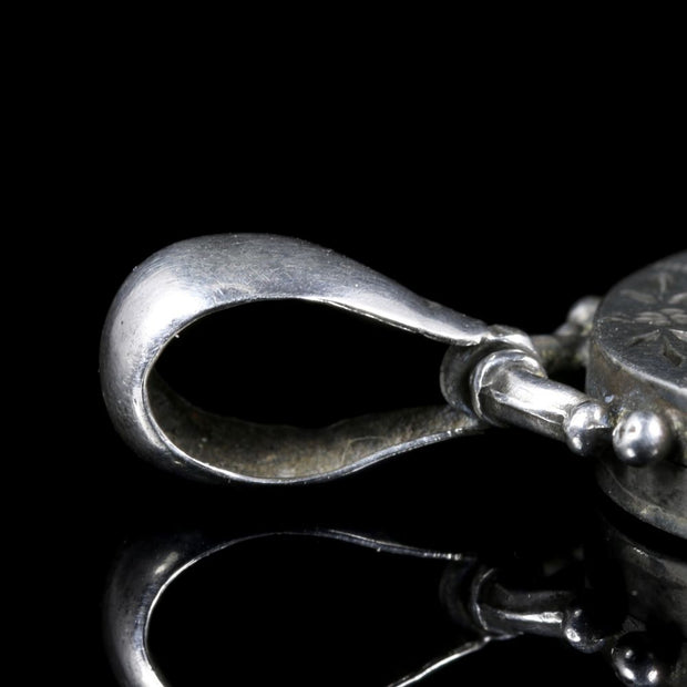Antique Victorian Silver Locket Dated Birmingham 1885