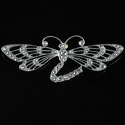 Antique Victorian Silver Marcasite Dragonfly Brooch