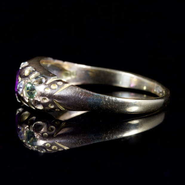 Antique Victorian Suffragette 18Ct Gold Ring Circa 1900