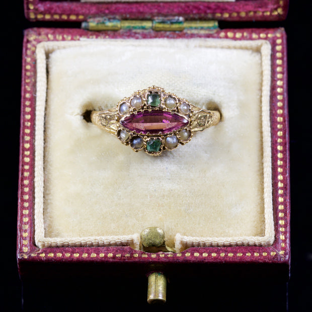 Antique Victorian Suffragette Ring 15Ct Gold Circa 1900