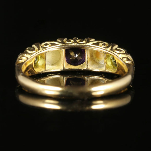 Antique Victorian Suffragette Ring 18Ct Gold Circa 1900.