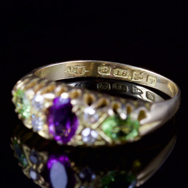 Antique Victorian Suffragette Ring Dated 18Ct Chester 1915