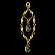 Antique Victorian Turquoise And Pearl Pendant Circa 1880