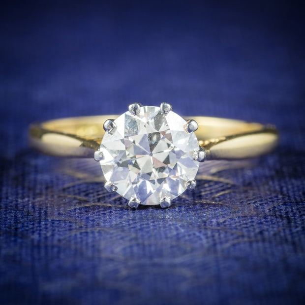 Antique Victorian Diamond Engagement Ring 18Ct Gold Circa 1900