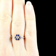 Antique Edwardian Sapphire Diamond Ring 18Ct Dated 1911