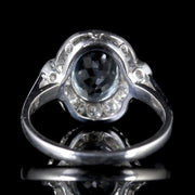 Aquamarine Diamond 18Ct White Gold Ring 2.60Ct Aquamarine