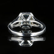 Aquamarine Diamond Engagement Ring 18Ct Gold Emerald Cut Aquamarine