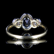 Aquamarine Diamond Trilogy Ring 18Ct Gold Engagement Ring