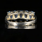 Aquamarine Five Stone Ring 9Ct Yellow Gold