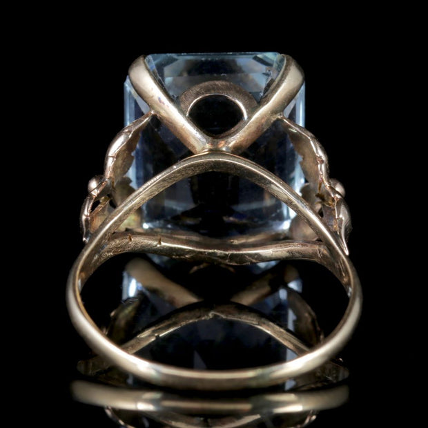 Aquamarine Ring 14Ct Gold 12Ct Aquamarine Circa 1930