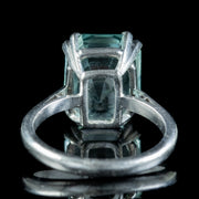 Art Deco Aquamarine Solitaire Ring 6ct Aqua 
