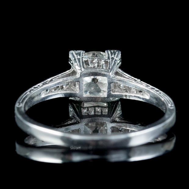 Art Deco Diamond Solitaire Engagement Ring 1ct Of Diamond Circa 1920