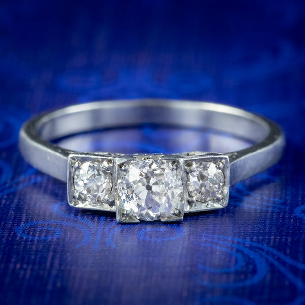 Art Deco Diamond Trilogy Ring 0.75ct Of Diamond Circa 1920