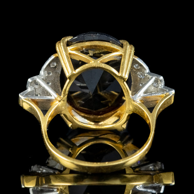 Art Deco Style Garnet Cz Cocktail Ring 10ct Garnet