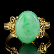 Art Deco Jade Ring 14ct Gold Circa 1930