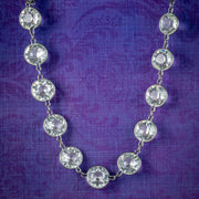 Art Deco Paste Collar Necklace Silver Circa 1920