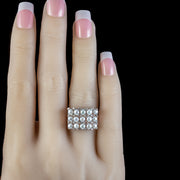 Art Deco Pearl Diamond Ring 14ct Rose Gold Circa 1920