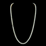 Art Deco Pearl Matinee Necklace 14ct Gold Pearl Clasp