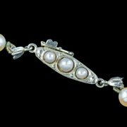 Art Deco Pearl Necklace 14ct Gold Clasp