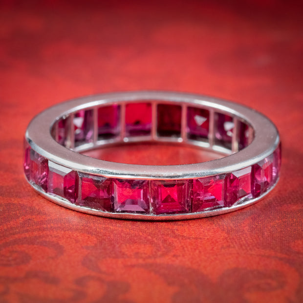 Art Deco Ruby Full Eternity Ring 3.60ct Of Ruby Circa 1920