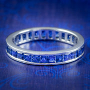 Art Deco Sapphire Eternity Ring 2.30ct Of Sapphire