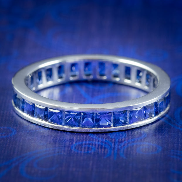 Art Deco Sapphire Eternity Ring 2.30ct Of Sapphire