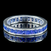 Art Deco Sapphire Eternity Ring 2.30ct Of Sapphire