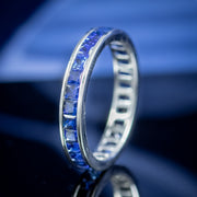 Art Deco Sapphire Eternity Ring 2.30ct Of Sapphire