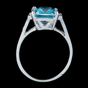 Art Deco Style Blue Paste Ring 