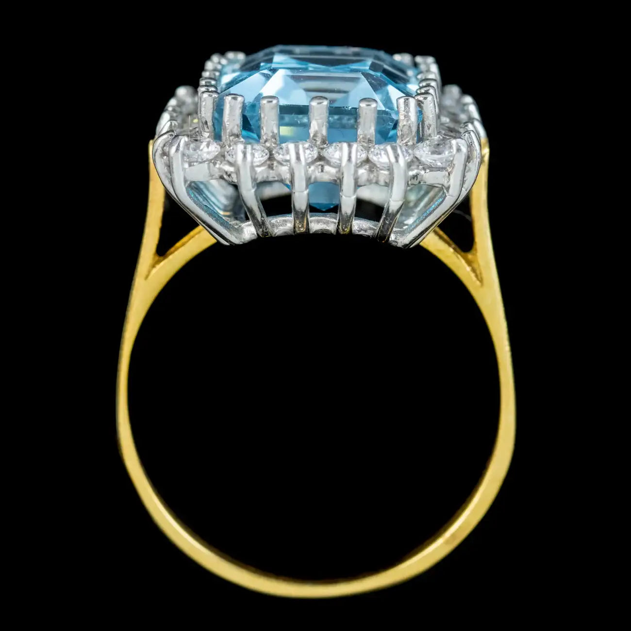 Art Deco Style Blue Topaz Cz Cocktail Ring 9ct Topaz | Shop Now ...