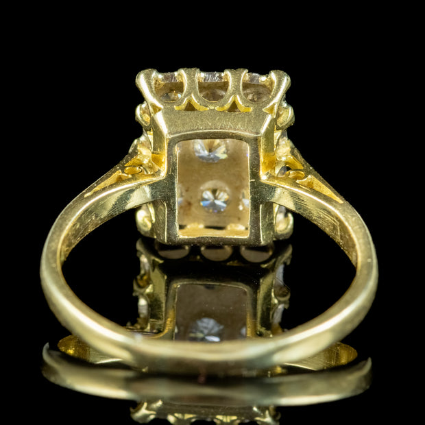 Art Deco Style Diamond Cluster Ring 1ct Of Diamond Dated 1992