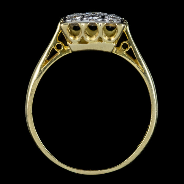 Art Deco Style Diamond Cluster Ring 1ct Of Diamond Dated 1992