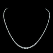 Art Deco Style Diamond Riviere Necklace 18ct Gold 20ct Of Diamond