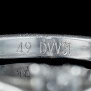 Art Deco Style Diamond Solitaire Ring 0.49ct Vvs1 Diamond