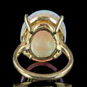 Art Deco Style Opal Cocktail Ring 9ct Gold 17ct Opal