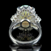 Art Deco Style Opal Diamond Cluster Ring 5ct Opal