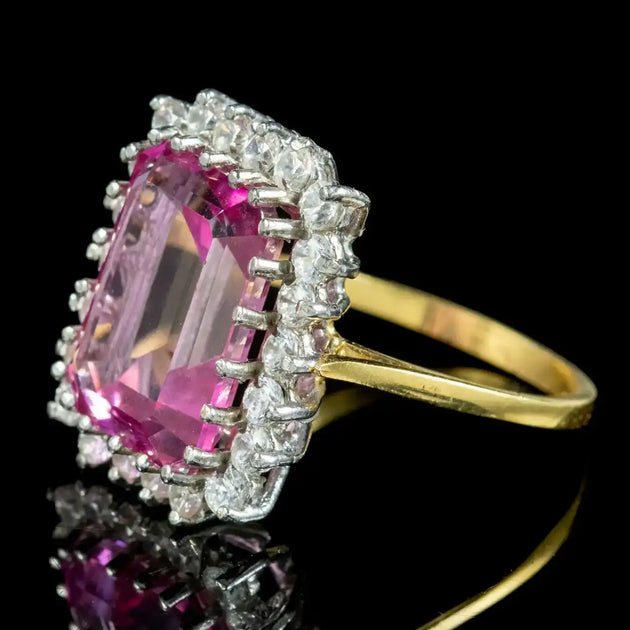 Art Deco Style Pink Topaz Cocktail Ring 9ct Topaz | Shop Now – Laurelle ...