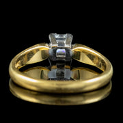 Art Deco Style Princess Cut Diamond Solitaire Ring 0.30ct Diamond Dated 1997