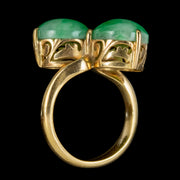 Art Deco Toi Et Moi Jade Ring 4ct Of Jade Circa 1920