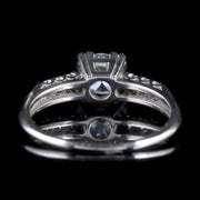 Art Deco Diamond Engagement Ring 14Ct White Gold Circa 1930