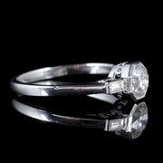 Art Deco Diamond Engagement Ring 18Ct White Gold