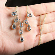 Blue Topaz 9Ct Yellow Gold Necklace