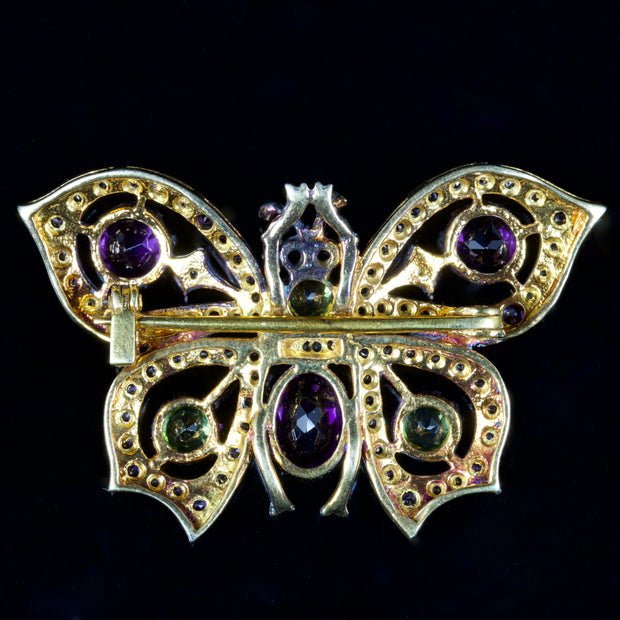 Butterfly Suffragette Brooch 9Ct Gold Silver Brooch