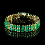 Colombian Emerald Bracelet 18Ct Gold 35Ct Emerald
