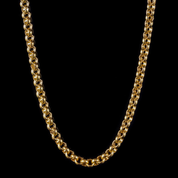 CABLE CHAIN NECKLACE STERLING SILVER 18CT GOLD GILT front