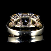 Citrine Diamond Trilogy Ring 9Ct Gold Ring